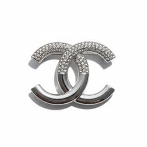 CHANEL Crystal Silver Brooch 23 K (CCXX011)